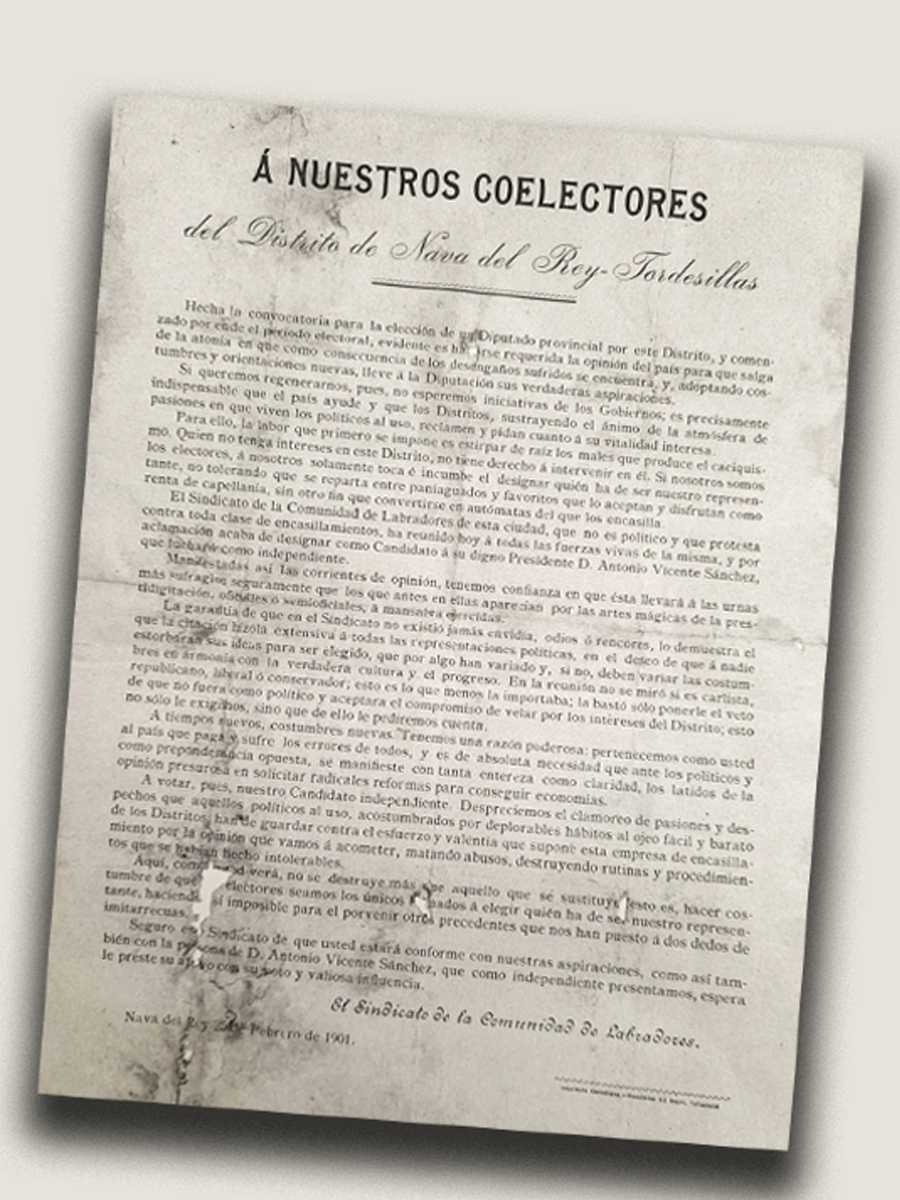 Sindicato de Labradores de Nava del Rey 1901